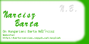 narcisz barta business card
